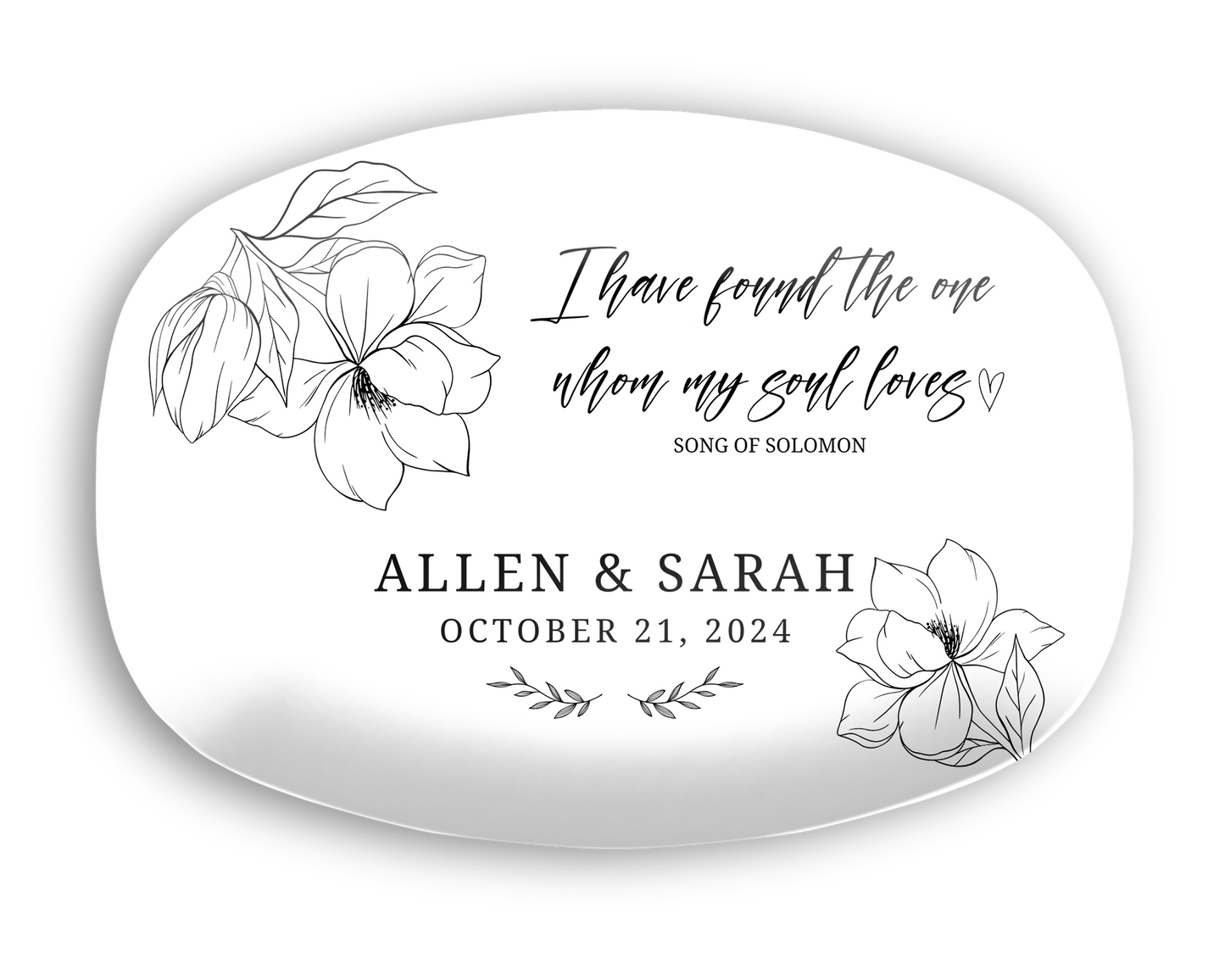 Magnolia Song of Solomon Wedding Platter