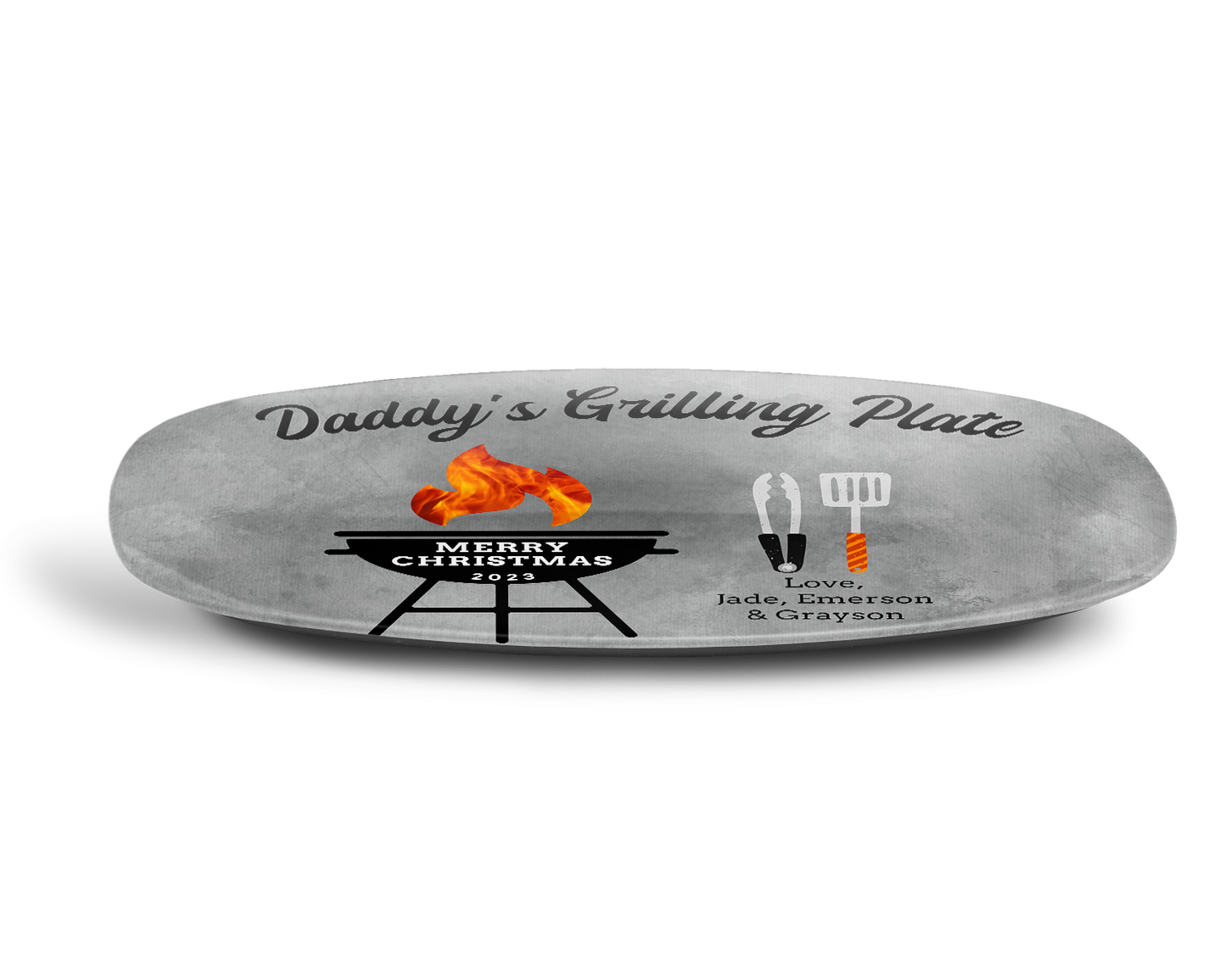 Merry Christmas Daddy's Grilling Plate