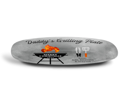 Merry Christmas Daddy's Grilling Plate