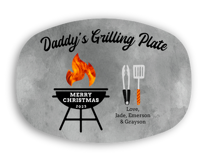 Merry Christmas Daddy's Grilling Plate