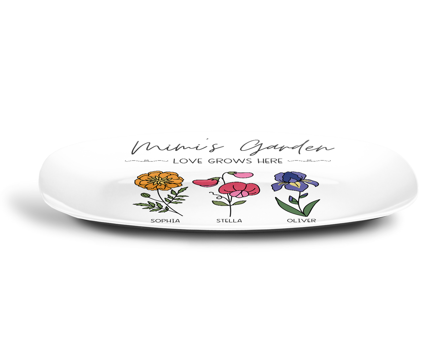 Mimi's Garden Birth Flower Platter