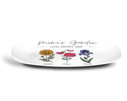 Mimi's Garden Birth Flower Platter