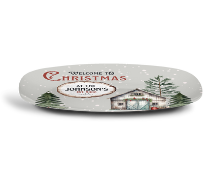 Rustic Christmas Personalized Platter