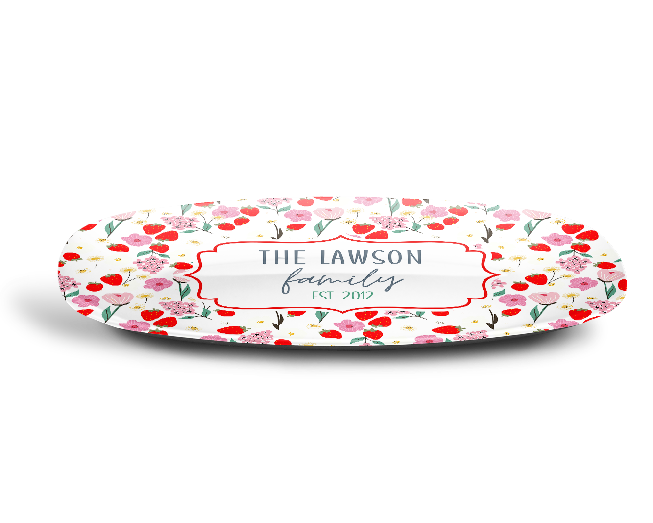 Strawberry Field Personalized Platter