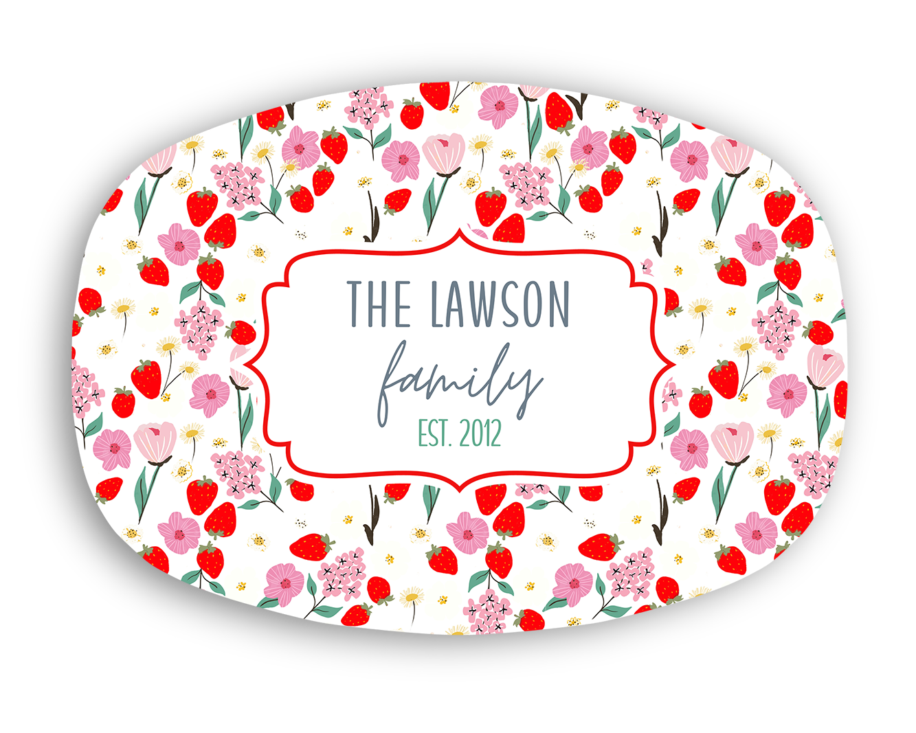 Strawberry Field Personalized Platter