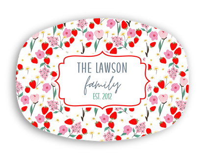 Strawberry Field Personalized Platter