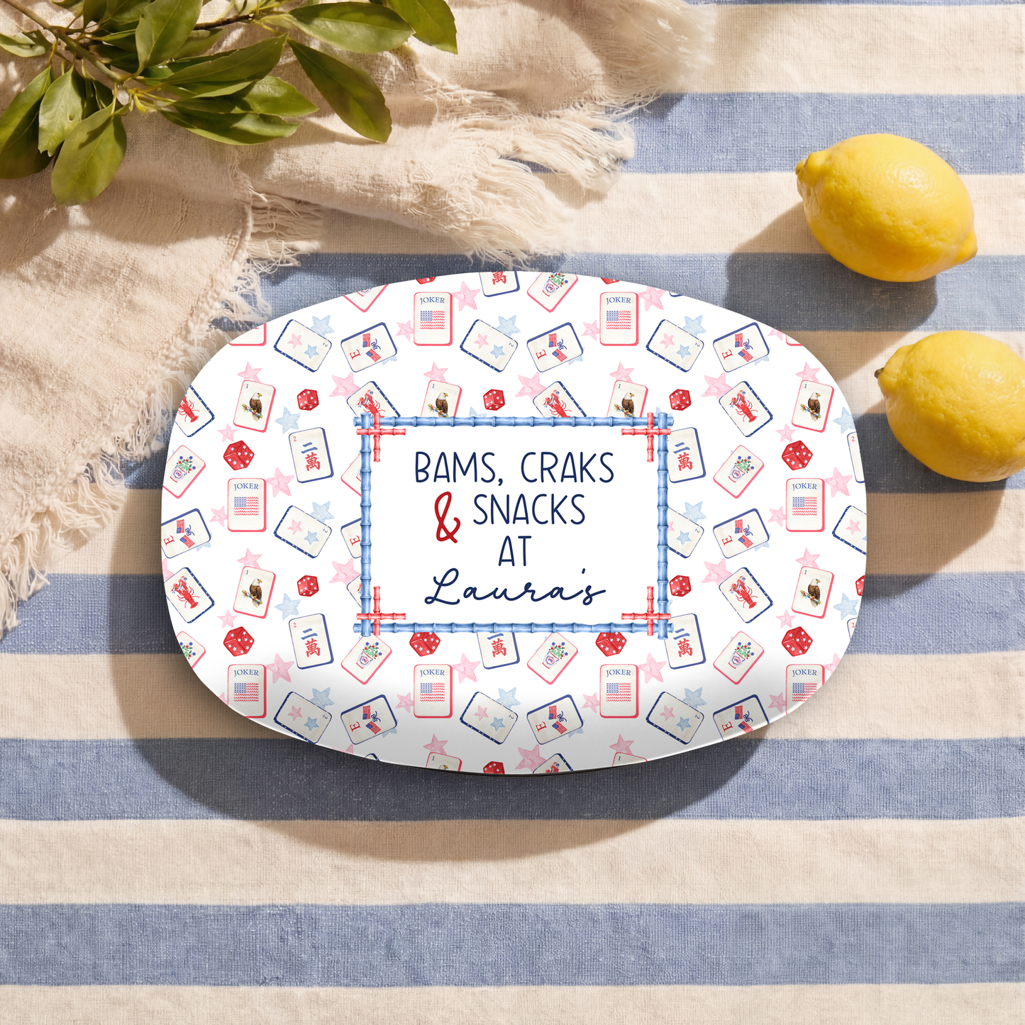Patriotic Mahjong Platter