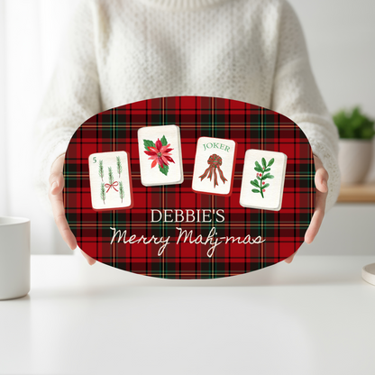 Merry Mahj-mas Christmas Mahjong Platter