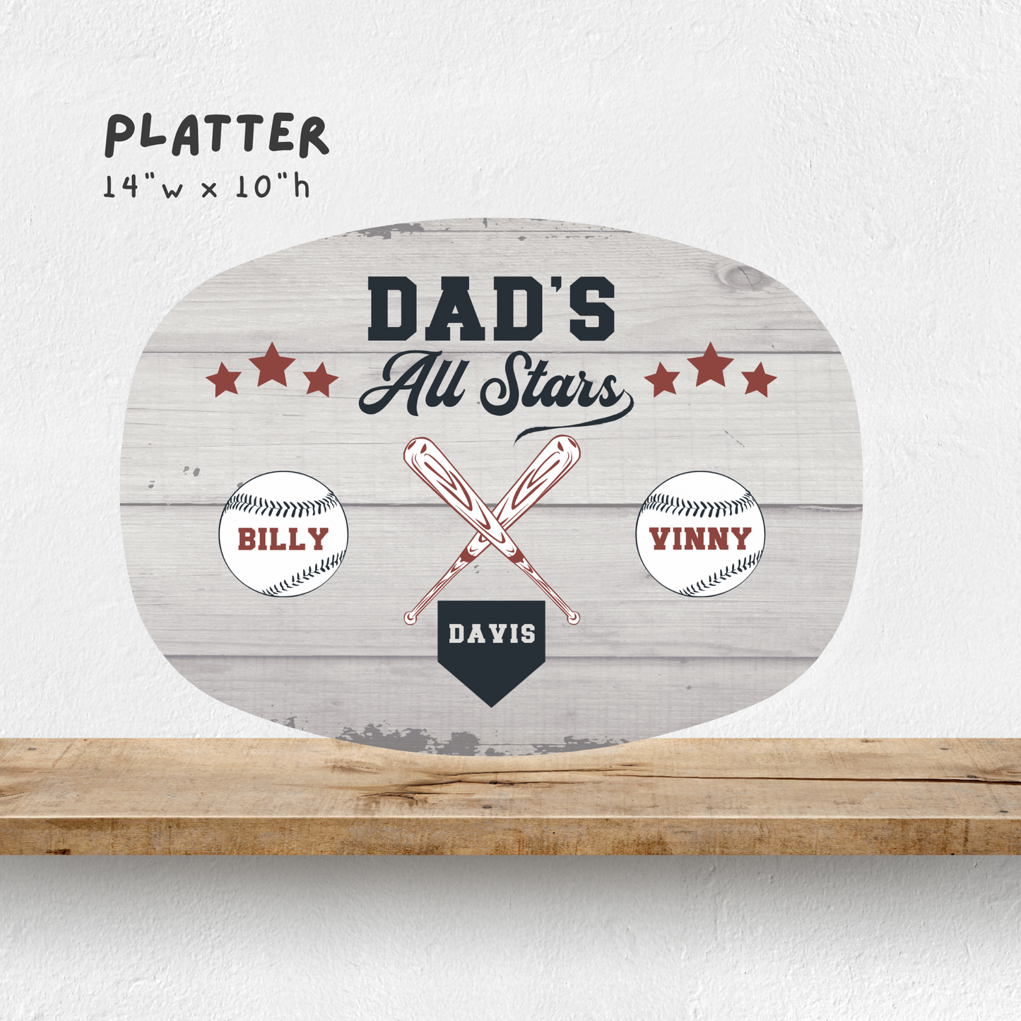 All Stars Baseball Platter