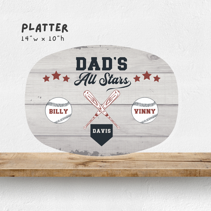 All Stars Baseball Platter