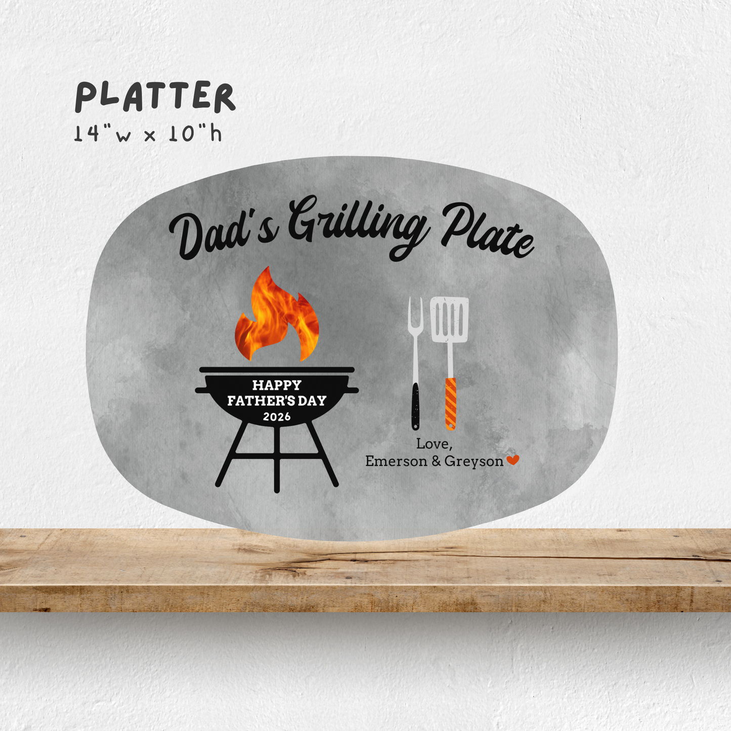 Happy Father's Day Personalized Grilling Platter