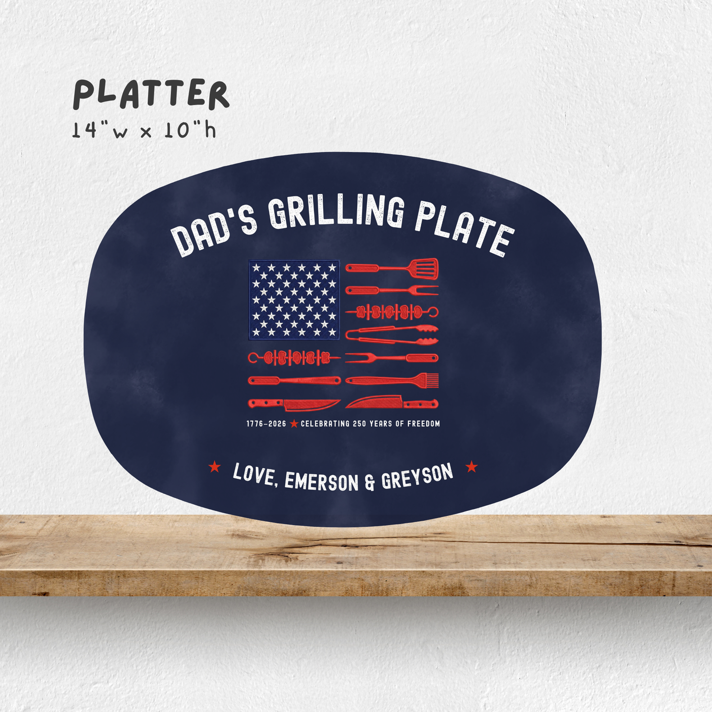 America 250 Edition Dad’s Grilling Plate