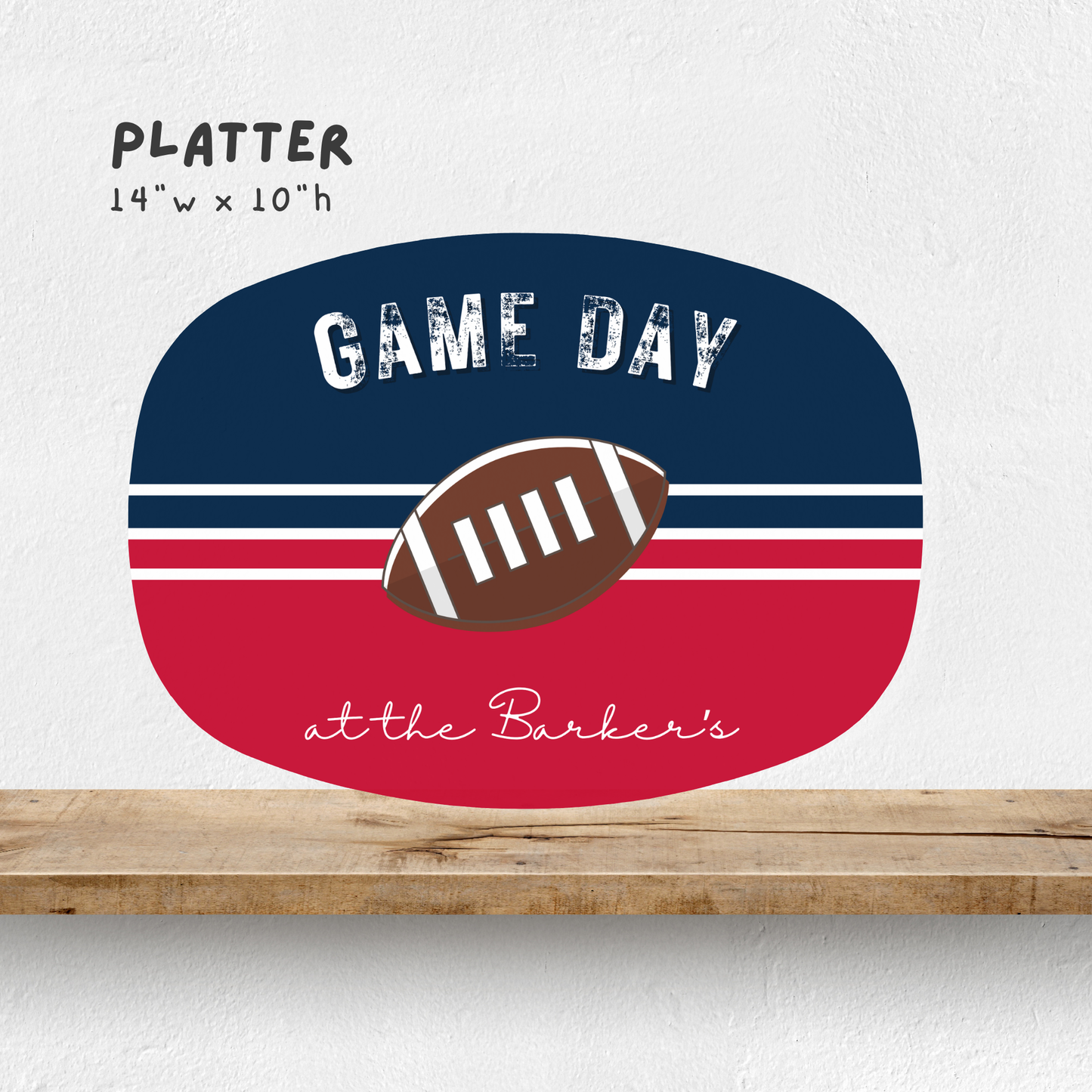 Game Day Personalized Football Platter
