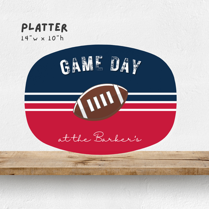 Game Day Personalized Football Platter
