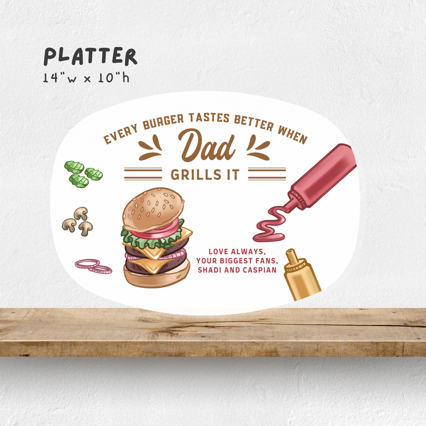 Famous Burgers Personalized Plattter