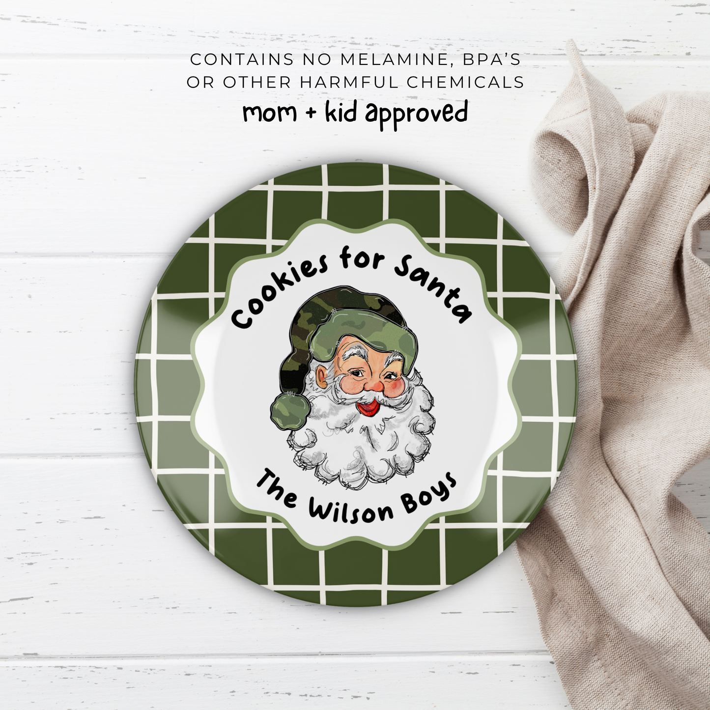 Cookies for Santa Plate, Camo