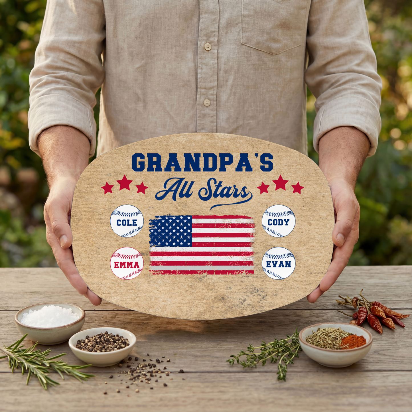 American All Stars Baseball Platter