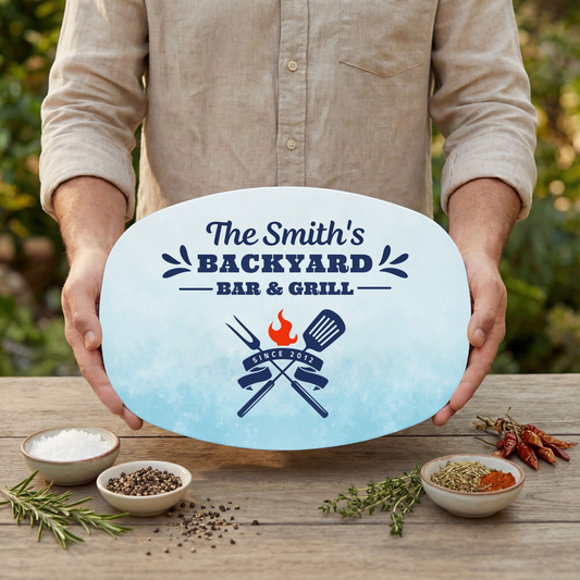 Backyard Bar & Grill Personalized Platter