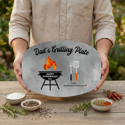 Happy Father's Day Personalized Grilling Platter