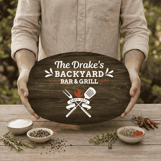 Backyard Bar & Grill Personalized Platter