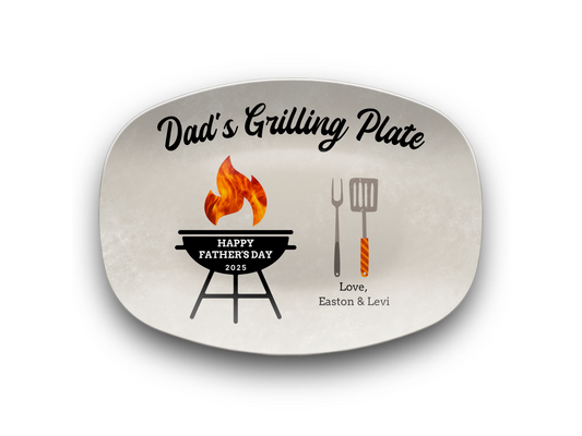 Happy Father's Day Personalized Platter Linen