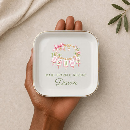 Mahjong Bracelet Jewelry Dish