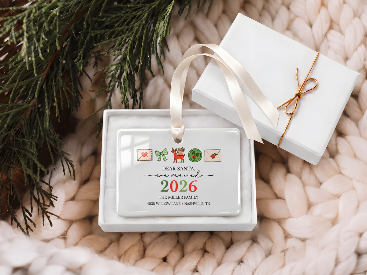 Dear Santa We Moved Story Ornament
