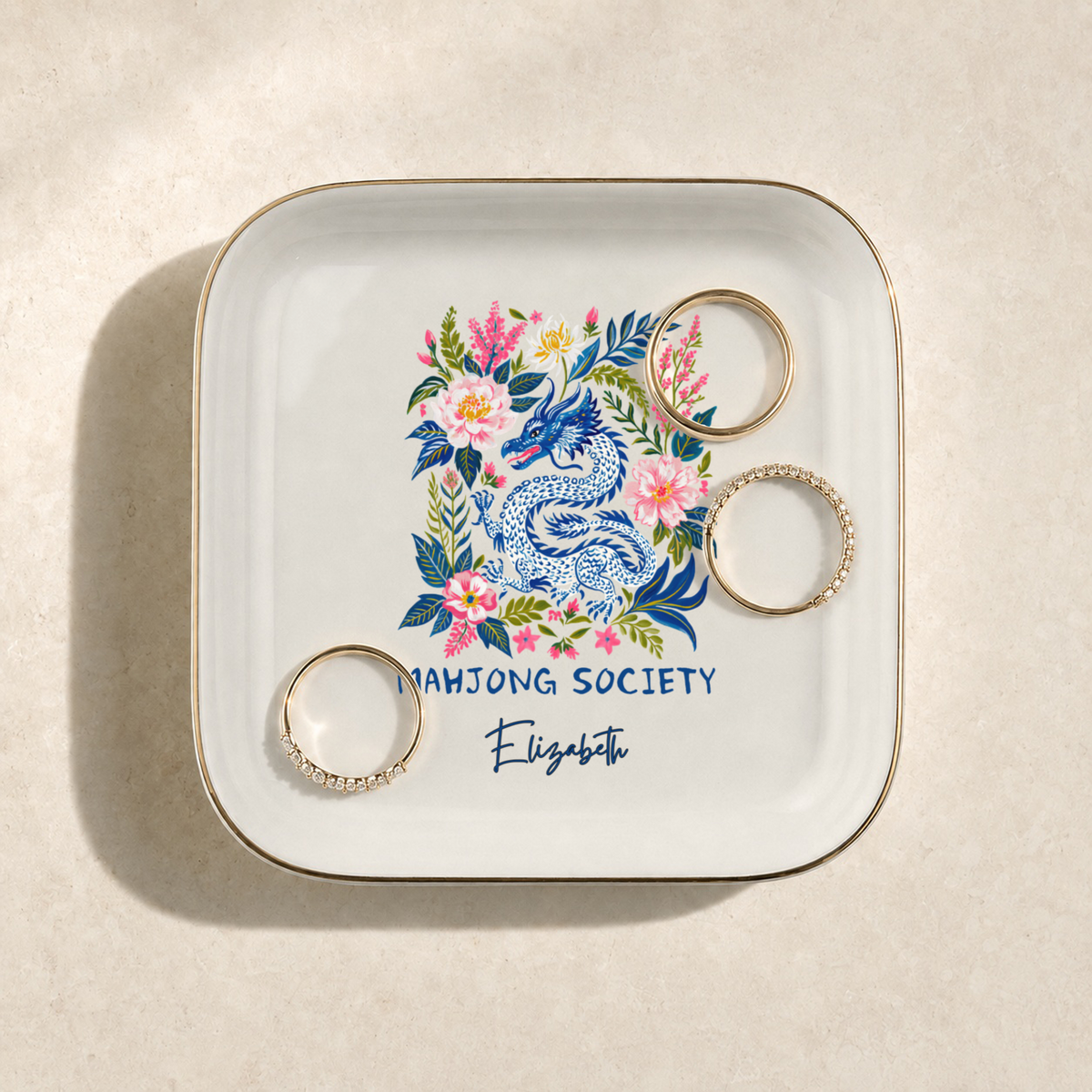 Mahjong Society Jewelry Dish