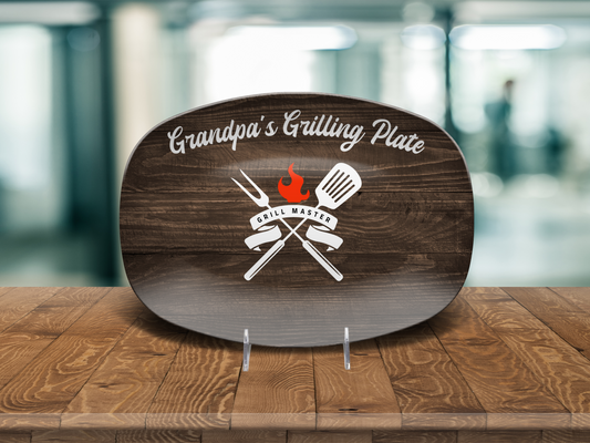 Rustic Personalized Grill Master Plate
