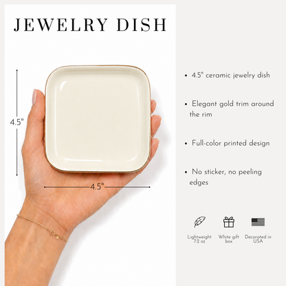Mahj Sparkle Repeat Initial Jewelry Dish