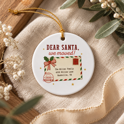 3" Ceramic Ornament – Dear Santa