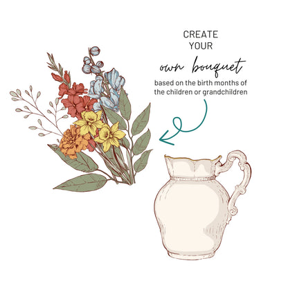 Birth Flower Bouquet Platter