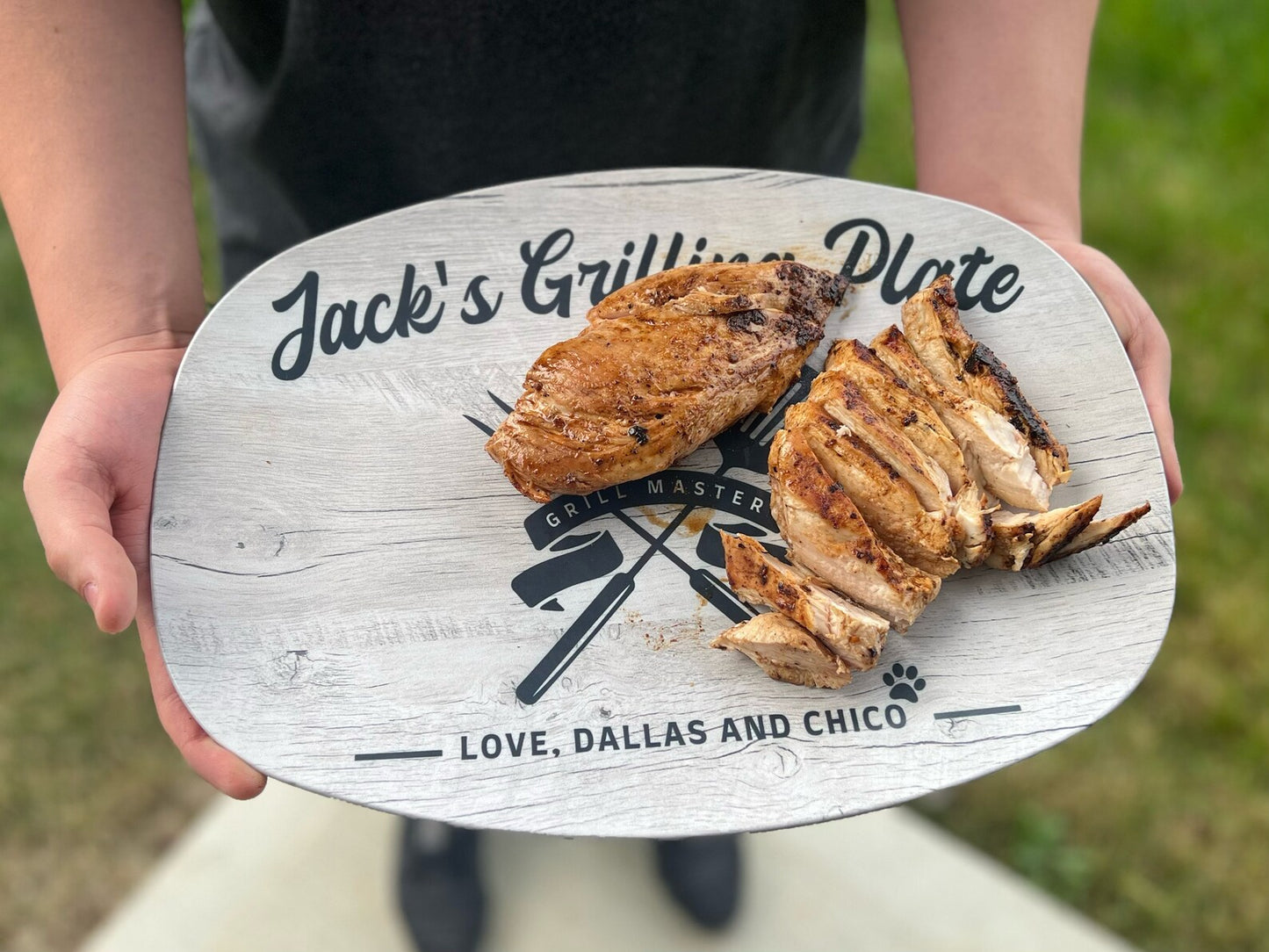Rustic Personalized Grill Master Plate