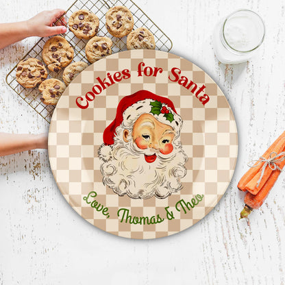 Retro Cookies for Santa Plate