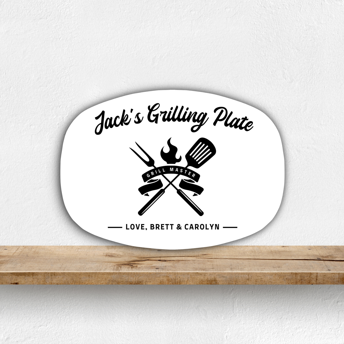 Rustic Personalized Grill Master Plate