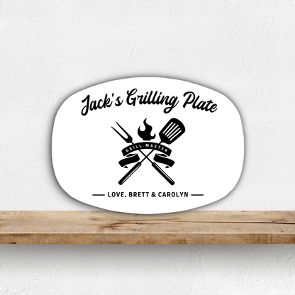 Rustic Personalized Grill Master Plate