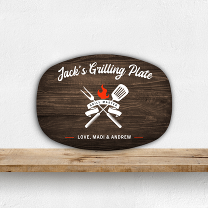 Rustic Personalized Grill Master Plate