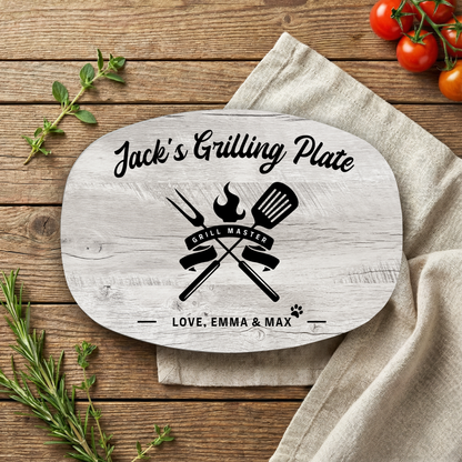 Rustic Personalized Grill Master Plate