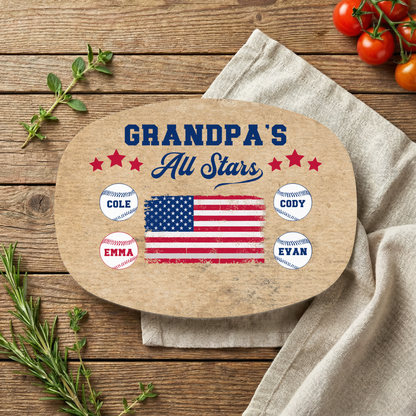 American All Stars Baseball Platter