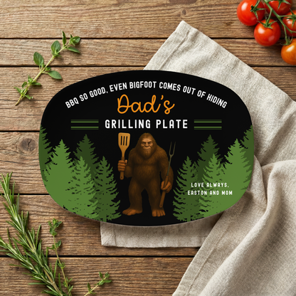 Bigfoot Personalized Grilling Plate