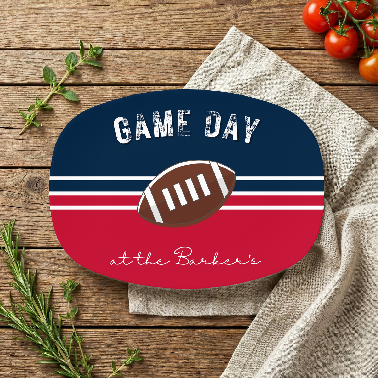 Game Day Personalized Football Platter