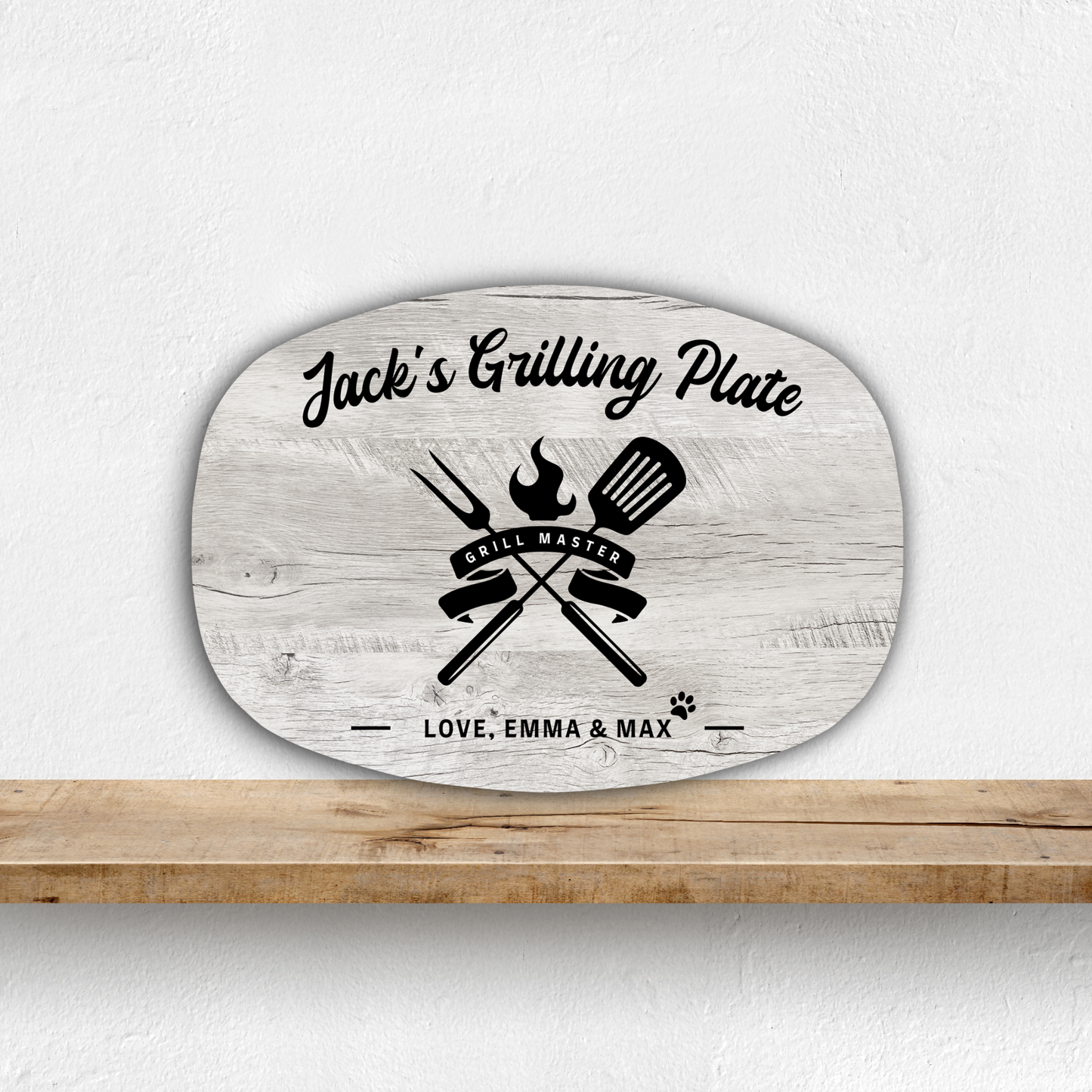 Rustic Personalized Grill Master Plate