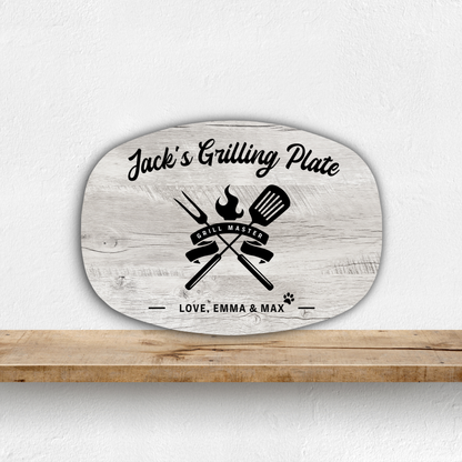 Rustic Personalized Grill Master Plate