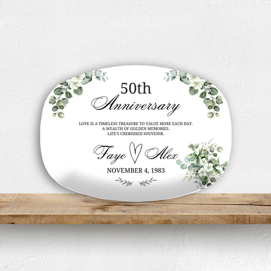 50th Wedding Anniversary Personalized Platter