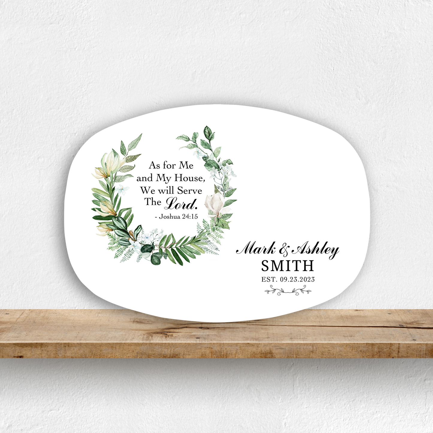 Joshua 24-15 Wedding Platter