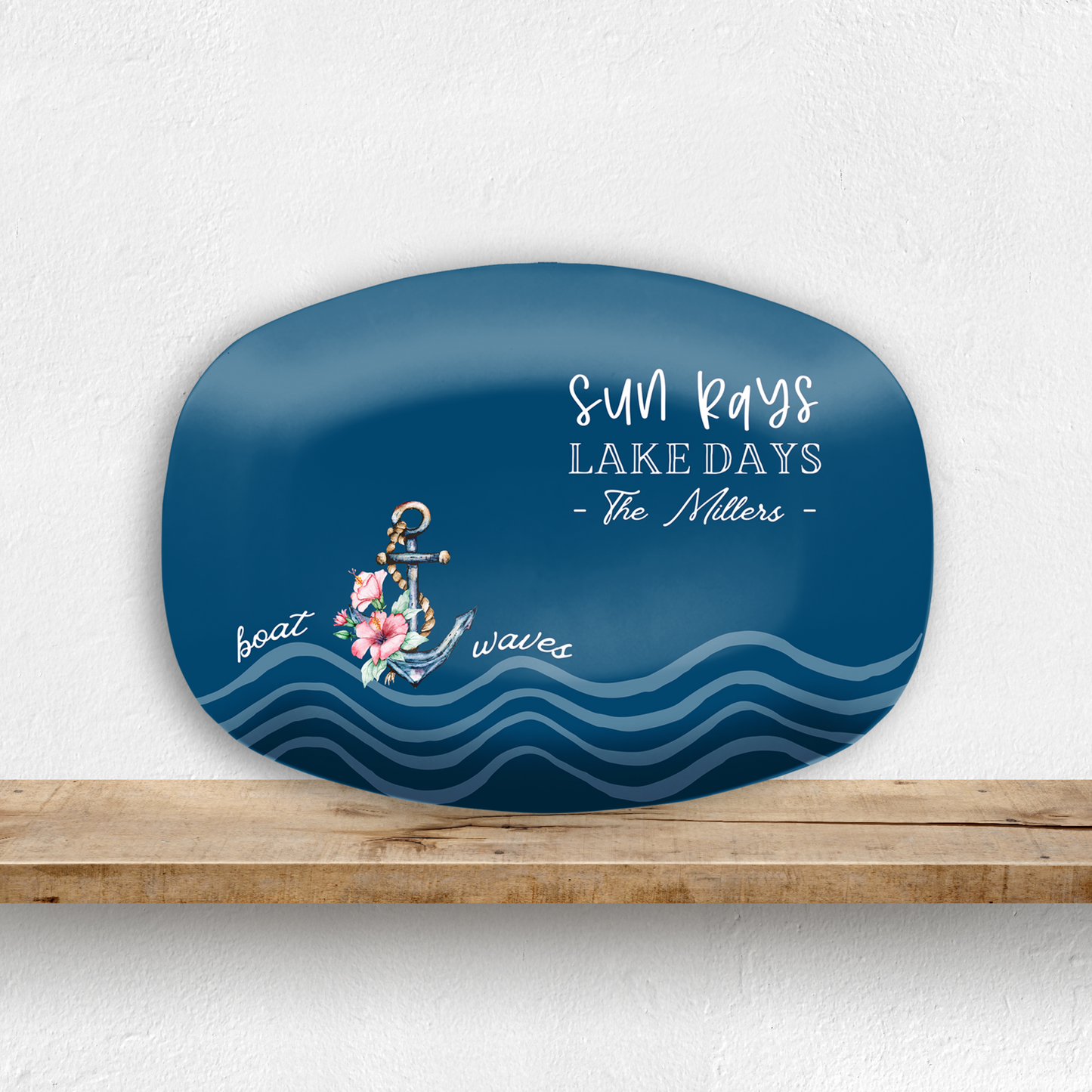 Boat Waves Personalized Platter