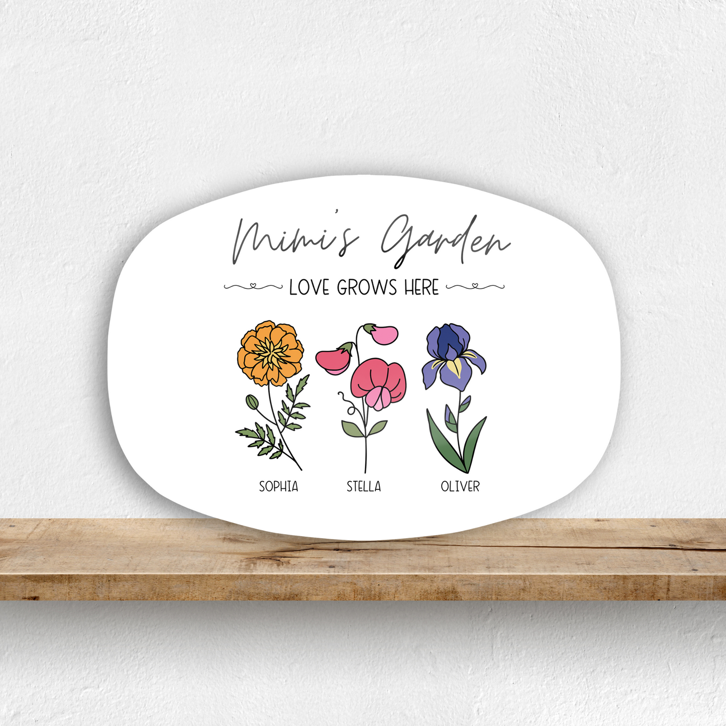 Mimi's Garden Birth Flower Platter