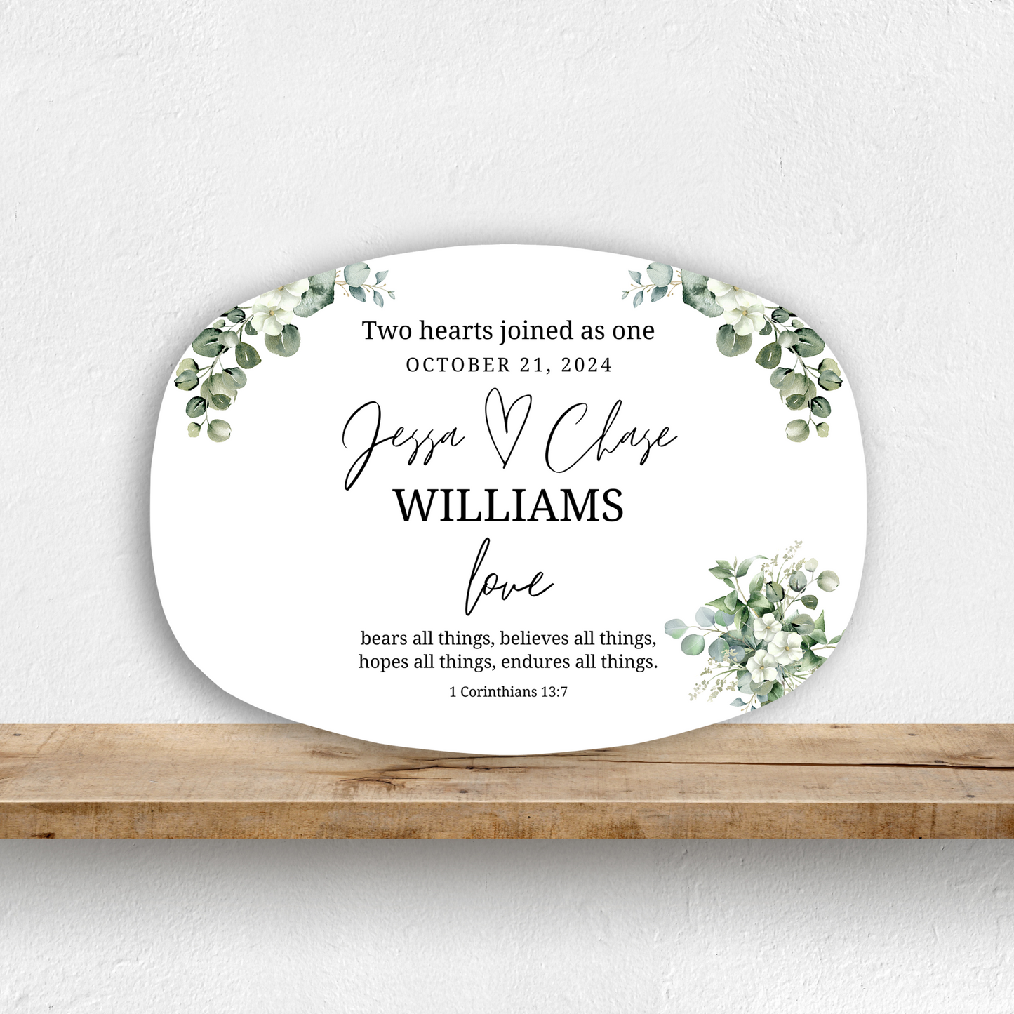 1 Corinthians Personalized Wedding Platter