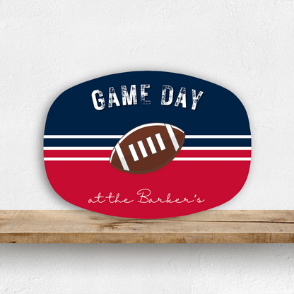 Game Time Personalized Football Platter