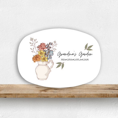 Grandma's Garden Personalized Platter